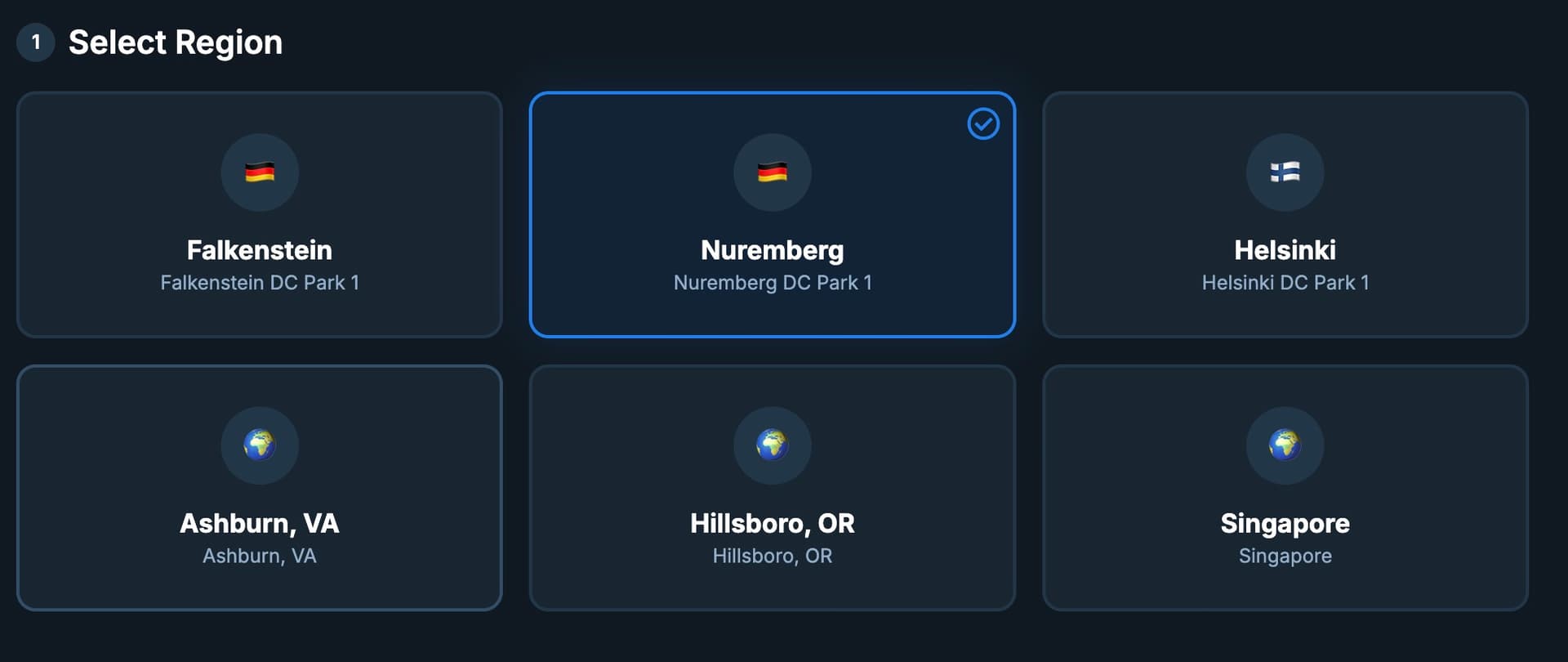 Sproobo server location selection